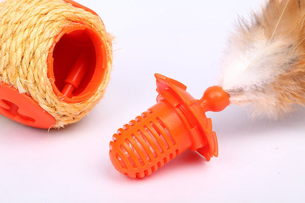 Carrot Roll Play 3 in 1 Catnip Holder Cat Toy